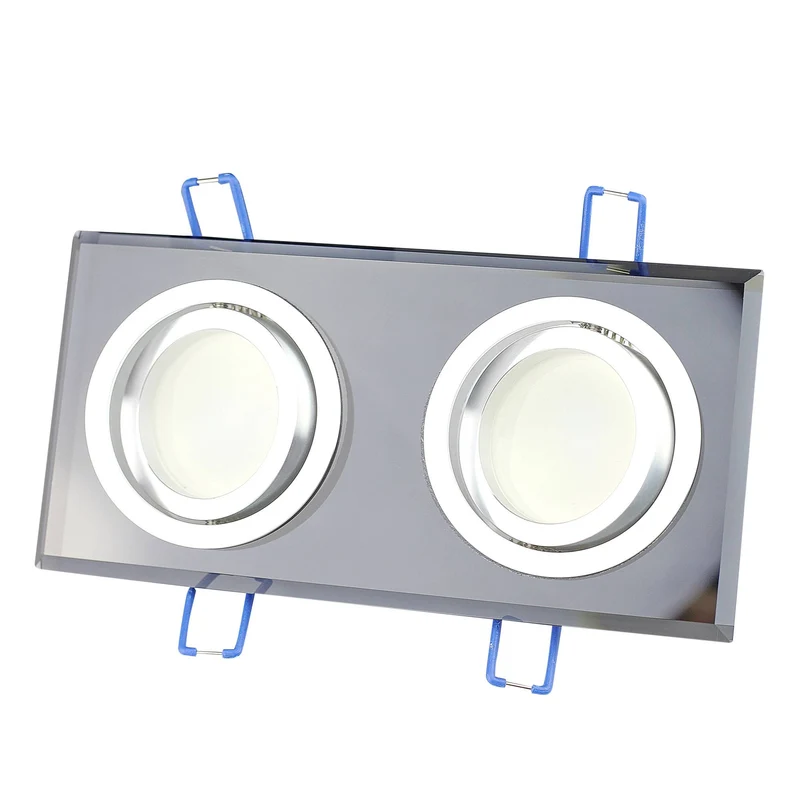 LED Einbaustrahler 3W 5W 6,5W Glas dimmbar schwenkbar 230V 2-fach Einbauspot