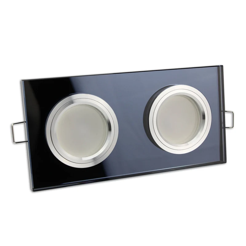 LED Einbaustrahler 2-fach 5-7W Glas MR16 Spot Licht Deckenleuchte