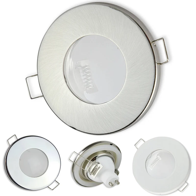 LED Einbaustrahler 12V MR16 Bad Badezimmer 5 Watt flach rund IP44 Feuchtraum