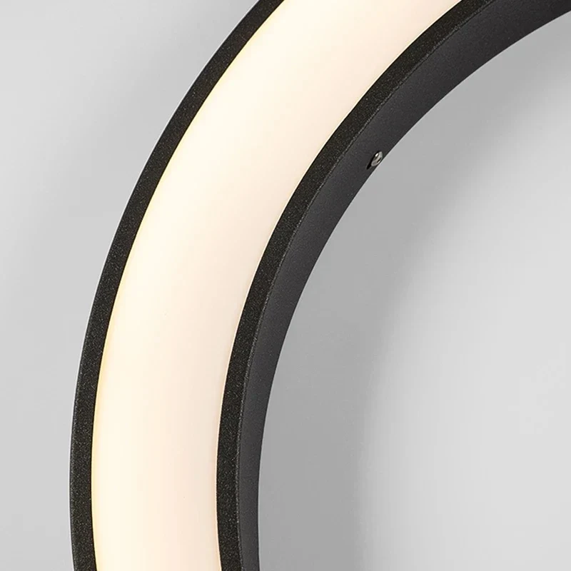 Moderne LED Außenwandleuchte mit Glasschirm IP44 für Hauseingang