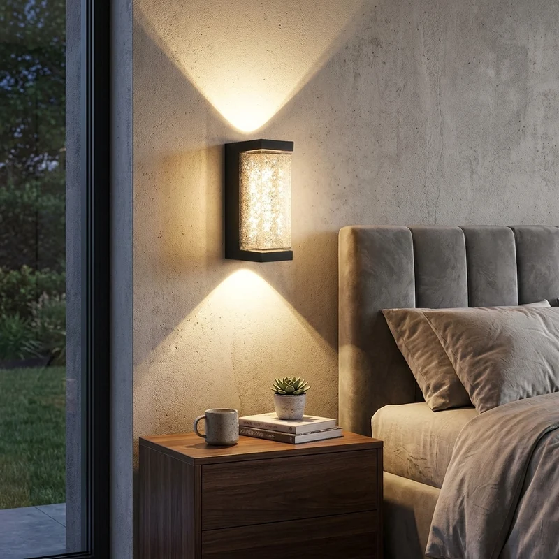 Moderne Solar Außenwandleuchte LED Bewegungsmelder für Garten und Zaun