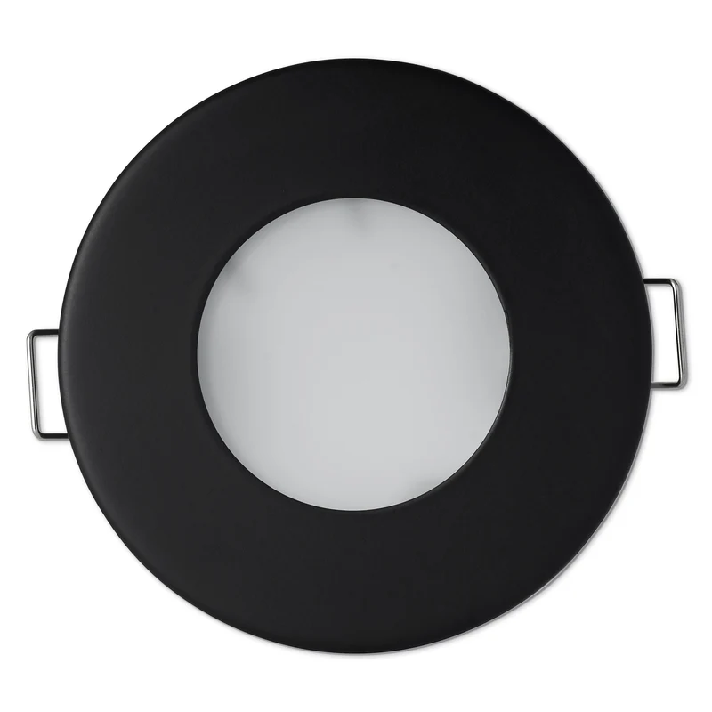 LED Einbaustrahler rund schwarz IP44 LED Modul Außen Bad 60-65mm Bohrloch