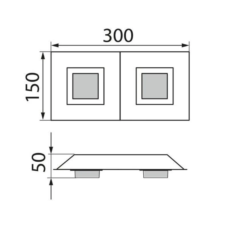 Deckenleuchte Basic 2-flammig