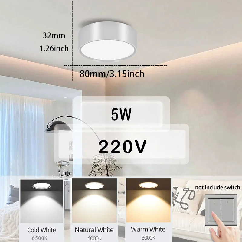 Feuchtraumgeeignete LED Deckenleuchte 18W–40W für Bad Küche und Balkon