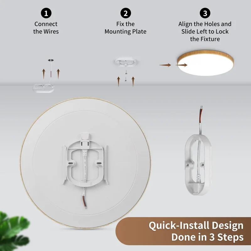 Ultra-Dünne LED Deckenleuchte 20W–50W Slim in Weiß und Gold für alle Räume