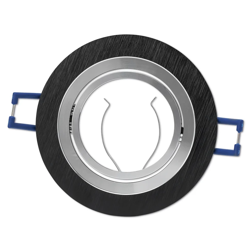 LED Einbaustrahler Flur IP20 GU10 1-9W schwarz rund 70mm
