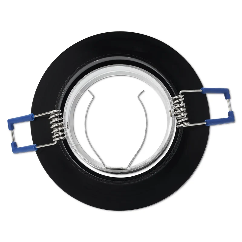 LED Einbaustrahler Flur IP20 GU10 1-9W schwarz rund 70mm