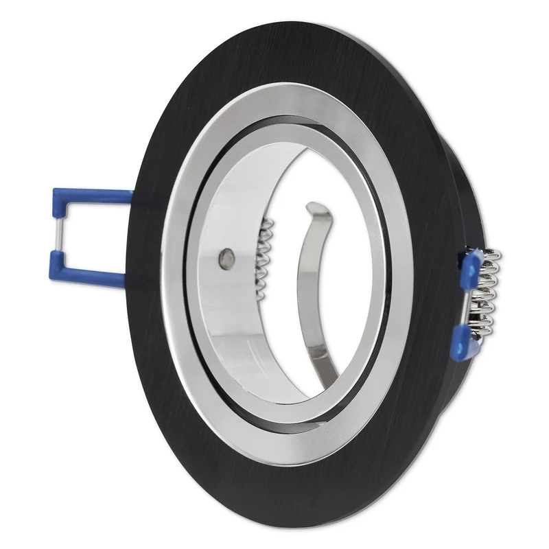 LED Einbaustrahler Flur IP20 GU10 1-9W schwarz rund 70mm
