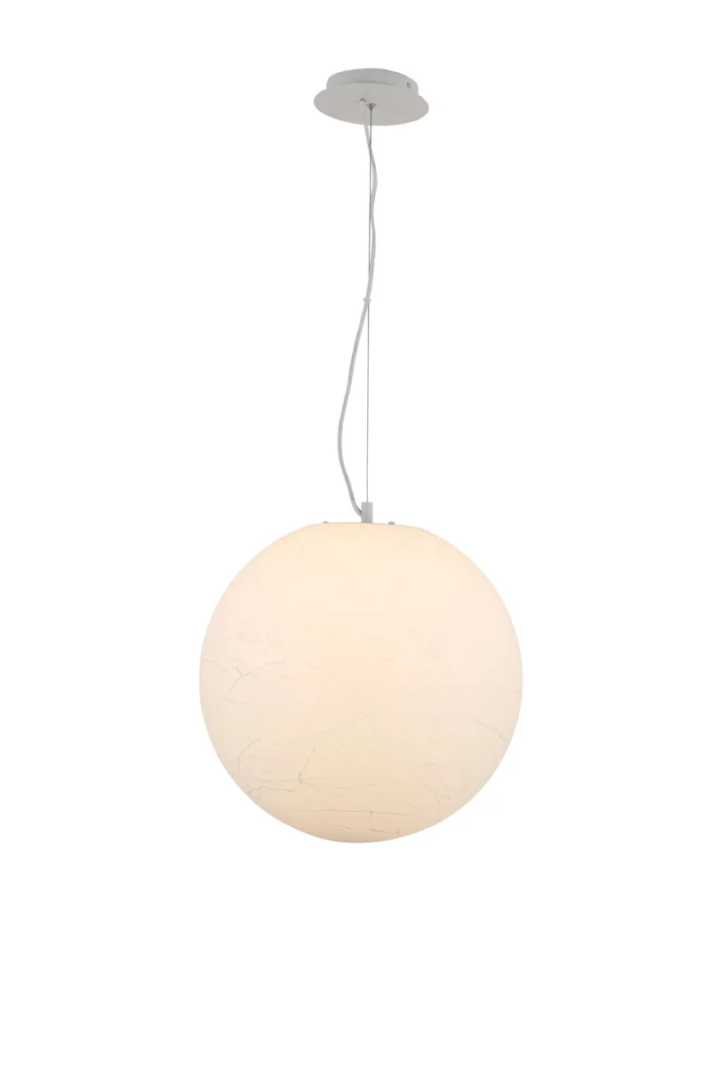 Hängelampe Moon Grande Kunststoff Rund Ø 40cm Weiß