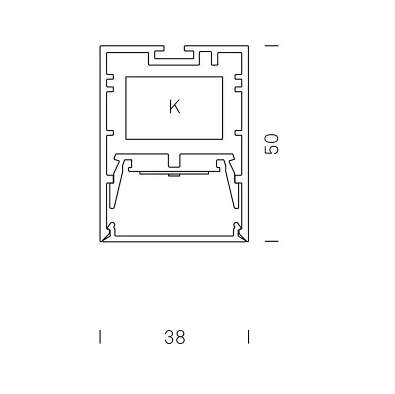 Profil-Deckenleuchte Protec Opal 151-600cm