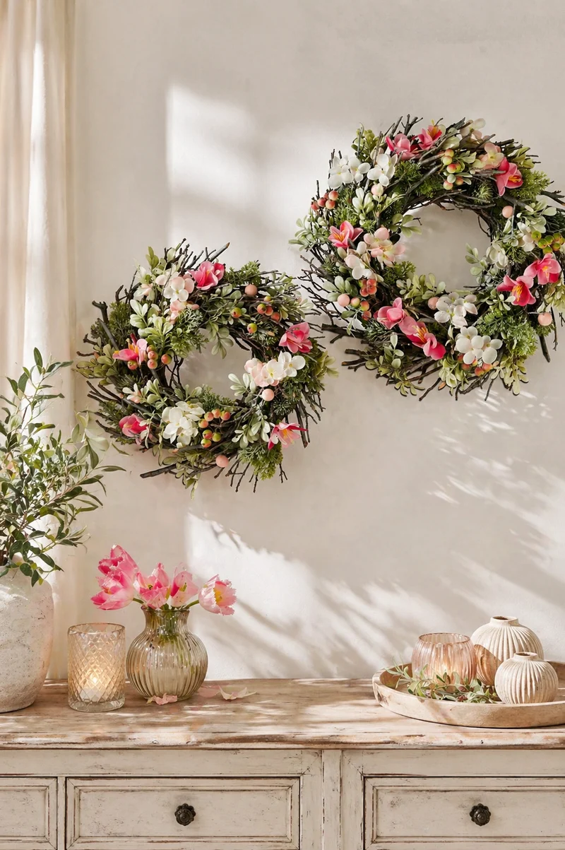 Deko Kranz Blumen+Weide