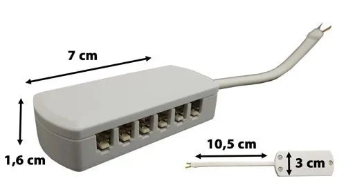 SELF LED Trafo SLT15-12V – 15 W, 12 V DC, inkl. 6-fach Verteiler (Konstantspannung)