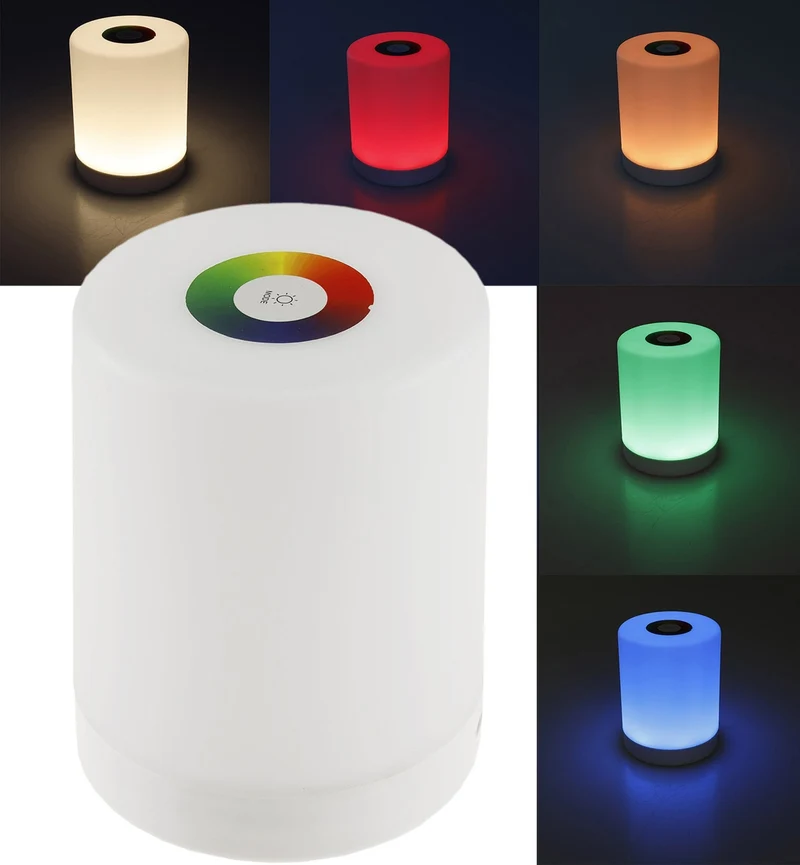 LED Akku-Tischleuchte mit Touch-Funktion Höhe 113mm, Warmweiß + RGB