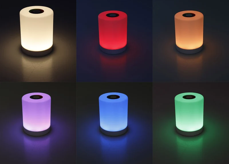 LED Akku-Tischleuchte mit Touch-Funktion Höhe 113mm, Warmweiß + RGB