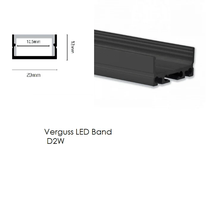 LED-Verguss Profil Vera 20x12mm
