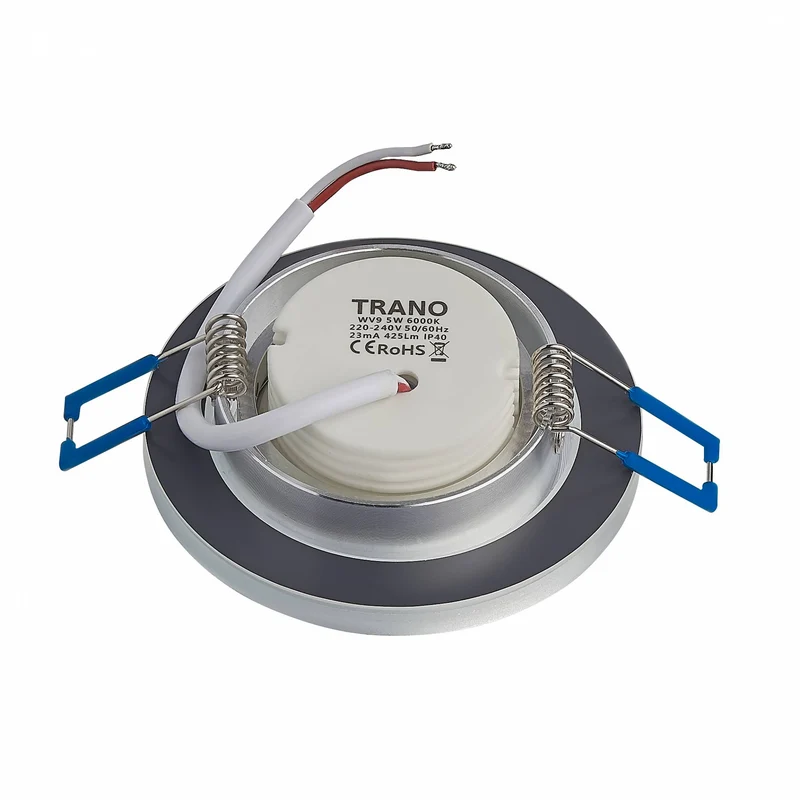LED Einbaustrahler Glas 3-6,5W Deckenleuchte Einbauleuchte 75-80mm flach