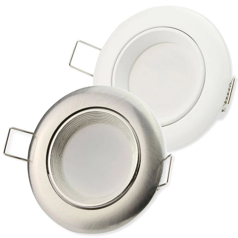 LED Einbaustrahler flach rund 3W 5W 6,5W Aluminium 230 Volt Einbauspot