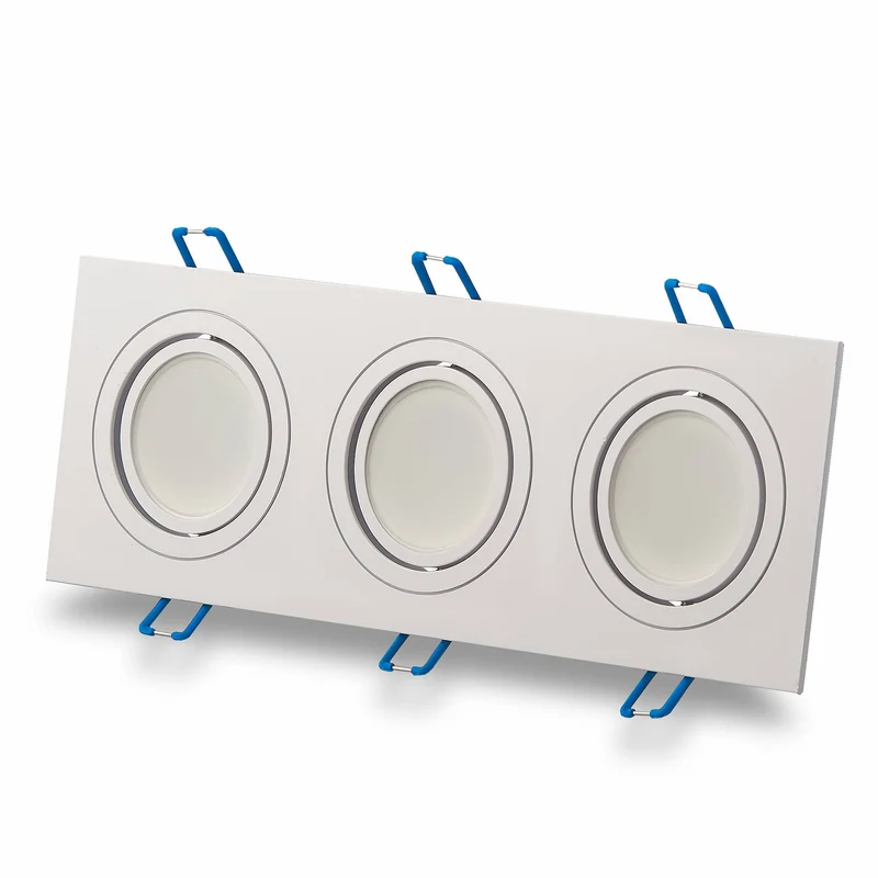 LED Einbaustrahler flach eckig 3W 5W 6,5W Einbaurahmen Deckenspot 230V