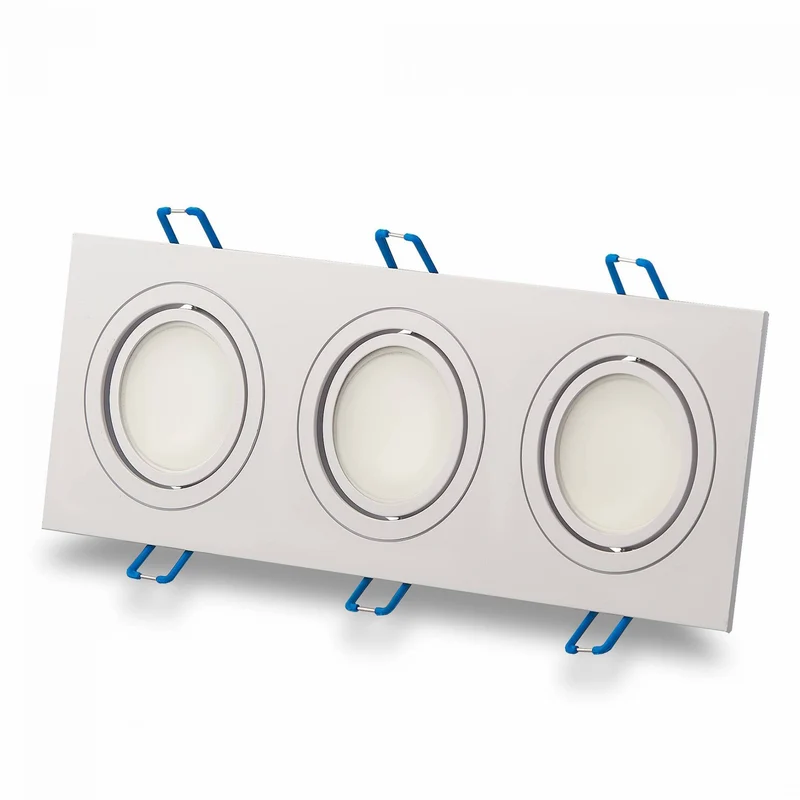 LED Einbaustrahler flach eckig 3W 5W 6,5W Einbaurahmen Deckenspot 230V
