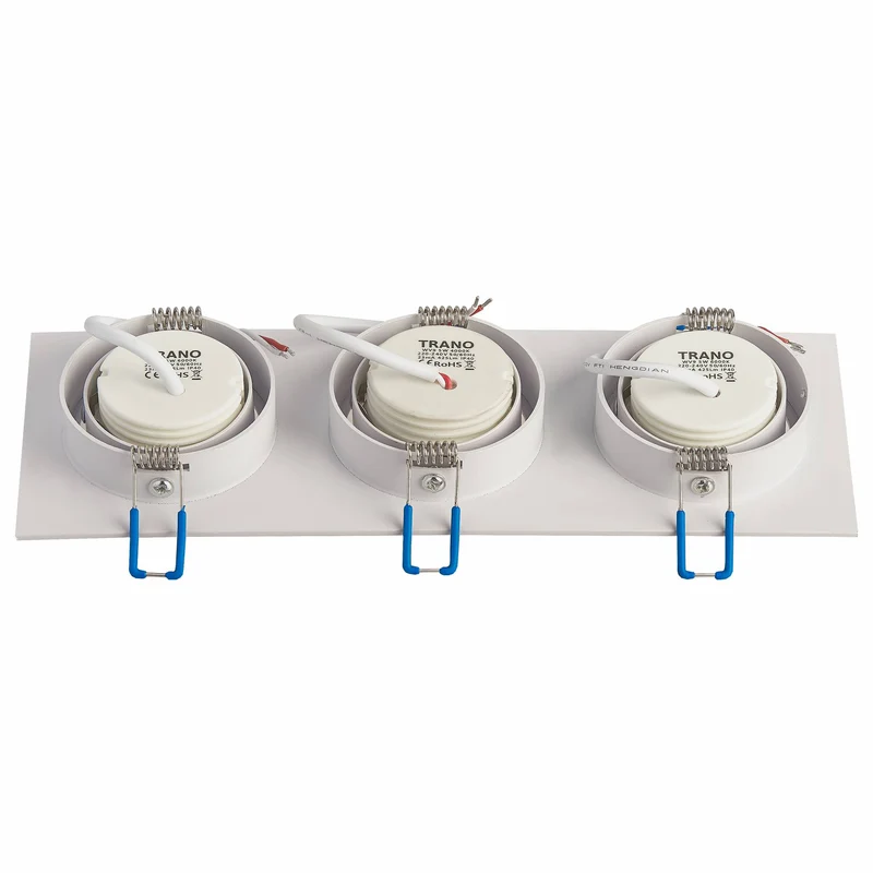 LED Einbaustrahler flach eckig 3W 5W 6,5W Einbaurahmen Deckenspot 230V
