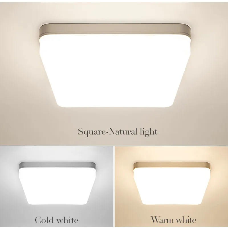 Eckige LED Deckenleuchte 22W–45W Slim für Schlafzimmer und Wohnzimmer
