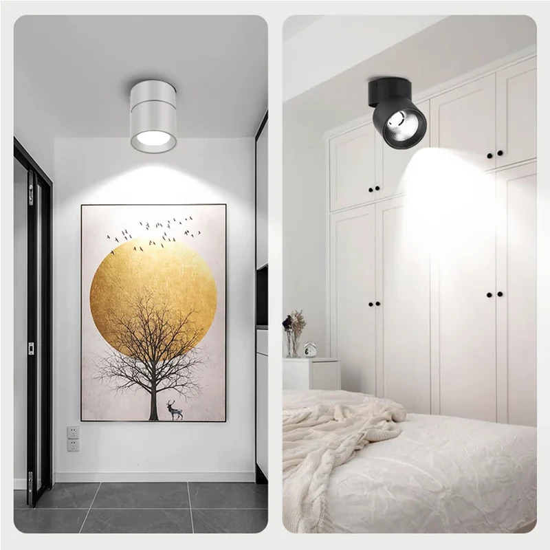 Schwenkbares LED Downlight 3 Lichtfarben 7W–15W für Wohnzimmer und Küche