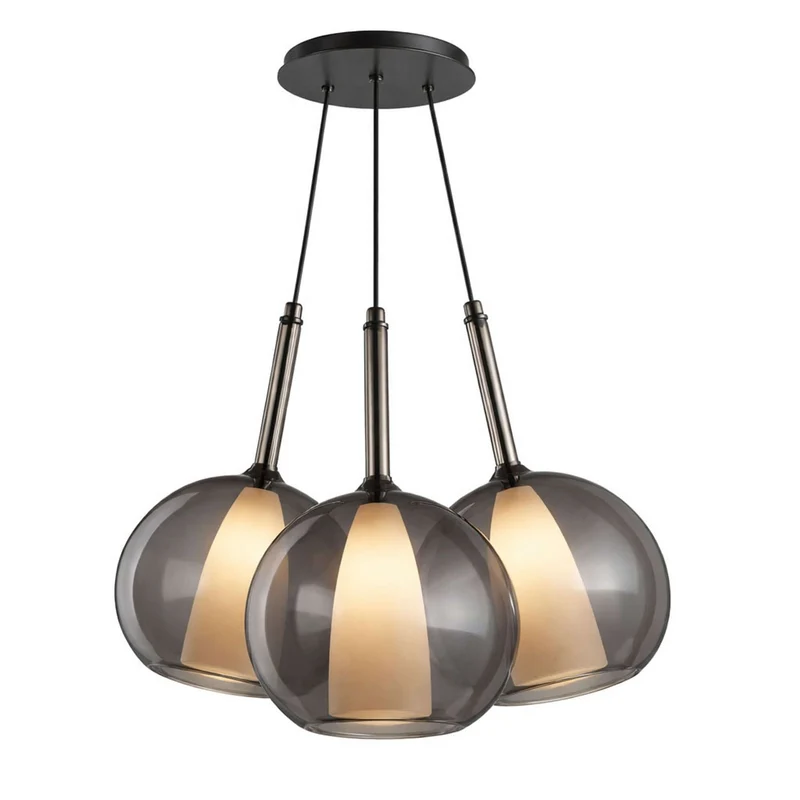 s.luce Belluna Cluster Glas-Hängeleuchte 3-flammig