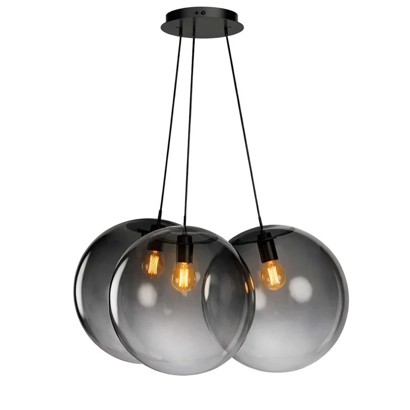 s.luce Orb Cluster Glas-Hängeleuchte 3-flammig 3x40cm