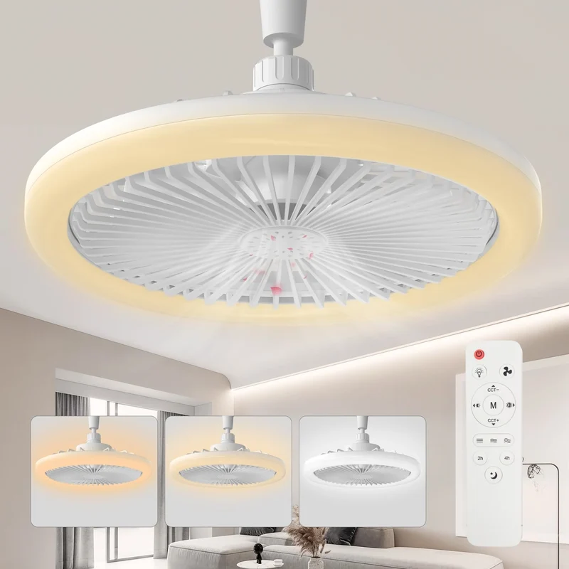 Moderner LED Deckenventilator mit Dimmbaren Einstellungen für Schlafzimmer Entspannend