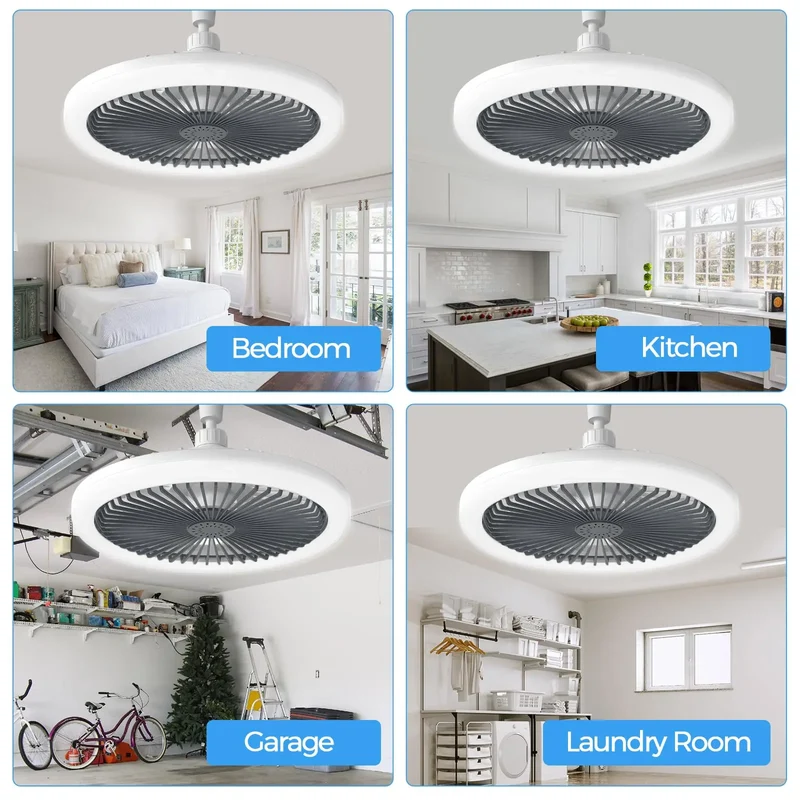 Moderner LED Deckenventilator mit Dimmbaren Einstellungen für Schlafzimmer Entspannend