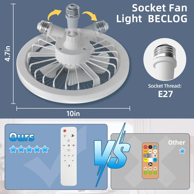 Moderner LED Deckenventilator mit Dimmbaren Einstellungen für Schlafzimmer Entspannend