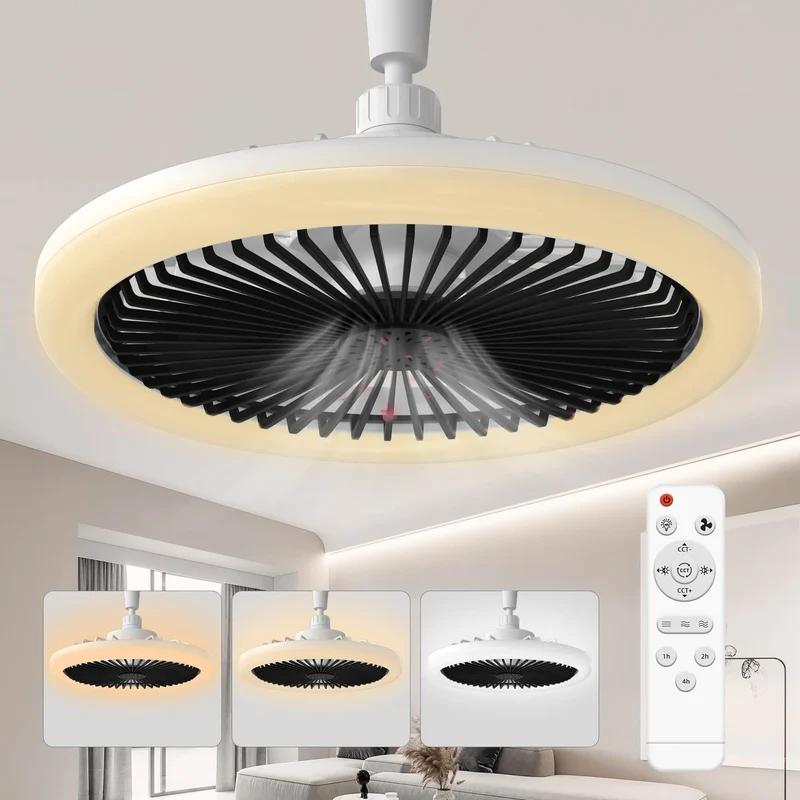Moderner LED Deckenventilator mit Dimmbaren Einstellungen für Schlafzimmer Entspannend