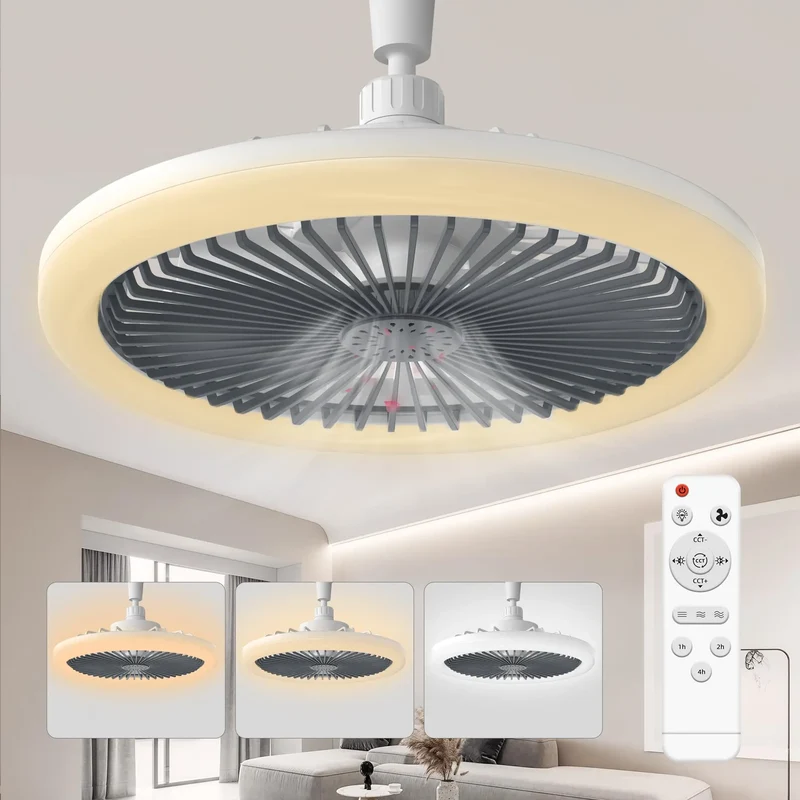 Moderner LED Deckenventilator mit Dimmbaren Einstellungen für Schlafzimmer Entspannend