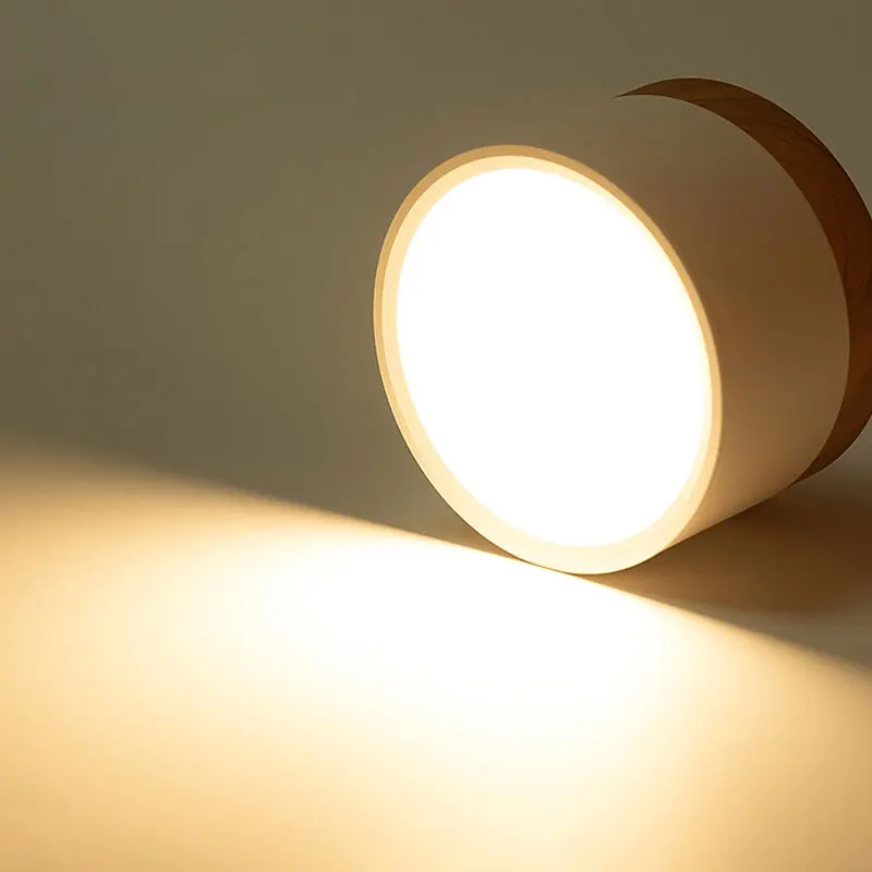 Nordisches Holz LED Downlight Dimmbar für Wohnzimmer und Gewerbeflächen