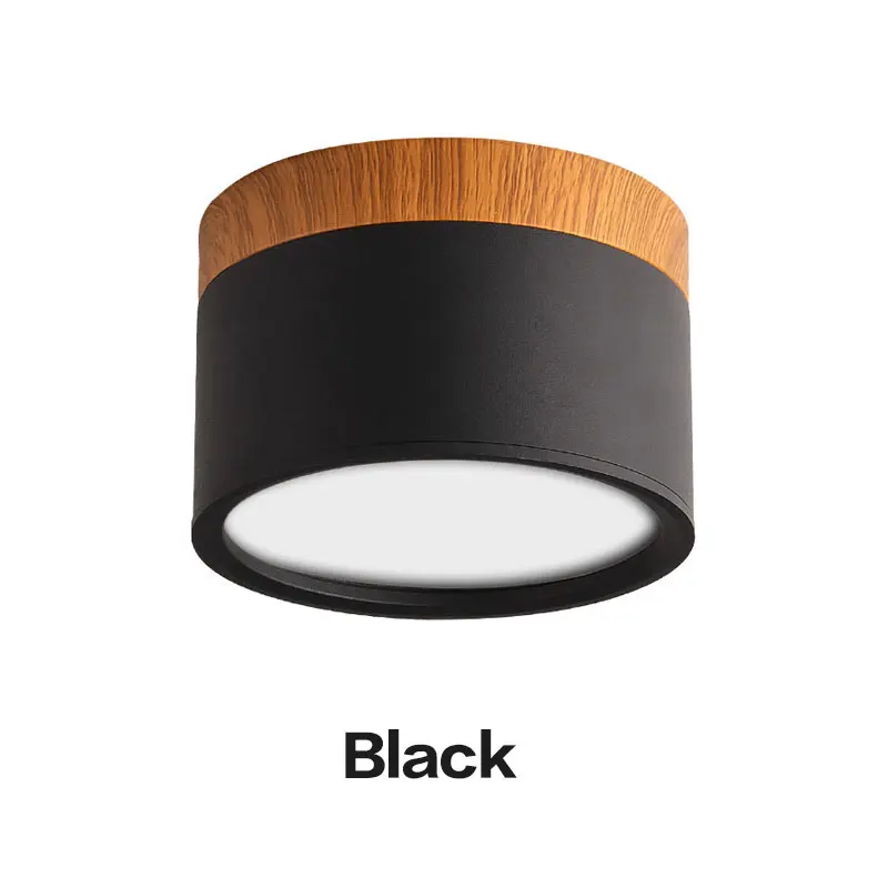 Nordisches Holz LED Downlight Dimmbar für Wohnzimmer und Gewerbeflächen