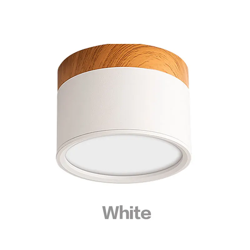 Nordisches Holz LED Downlight Dimmbar für Wohnzimmer und Gewerbeflächen
