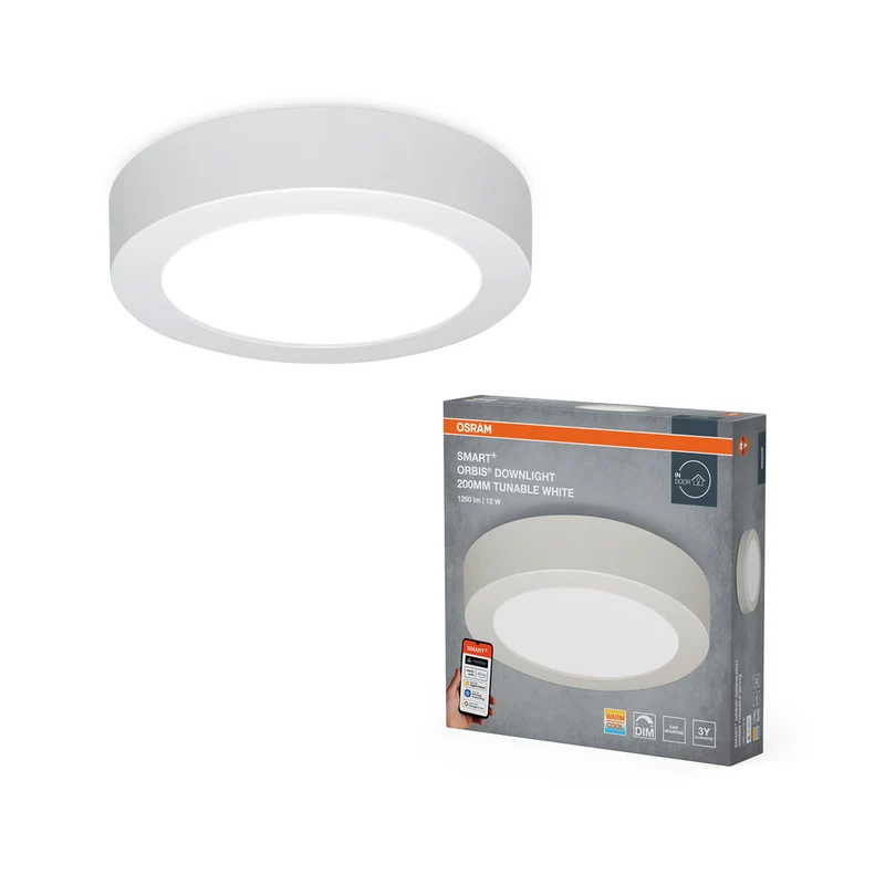 OSRAM Matter SMART+ SURFACE DOWNLIGHT TW / 12 W, 220…240 V, Tunable White, 3000…6500 K