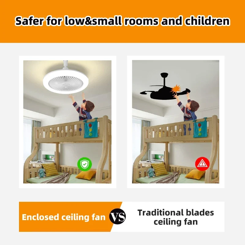 Moderner Leiser Deckenventilator mit Fernbedienung für Wohnzimmer Ruhig und Effizient