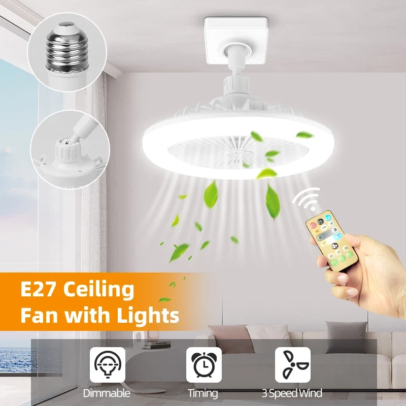 Moderner Leiser Deckenventilator mit Fernbedienung für Wohnzimmer Ruhig und Effizient
