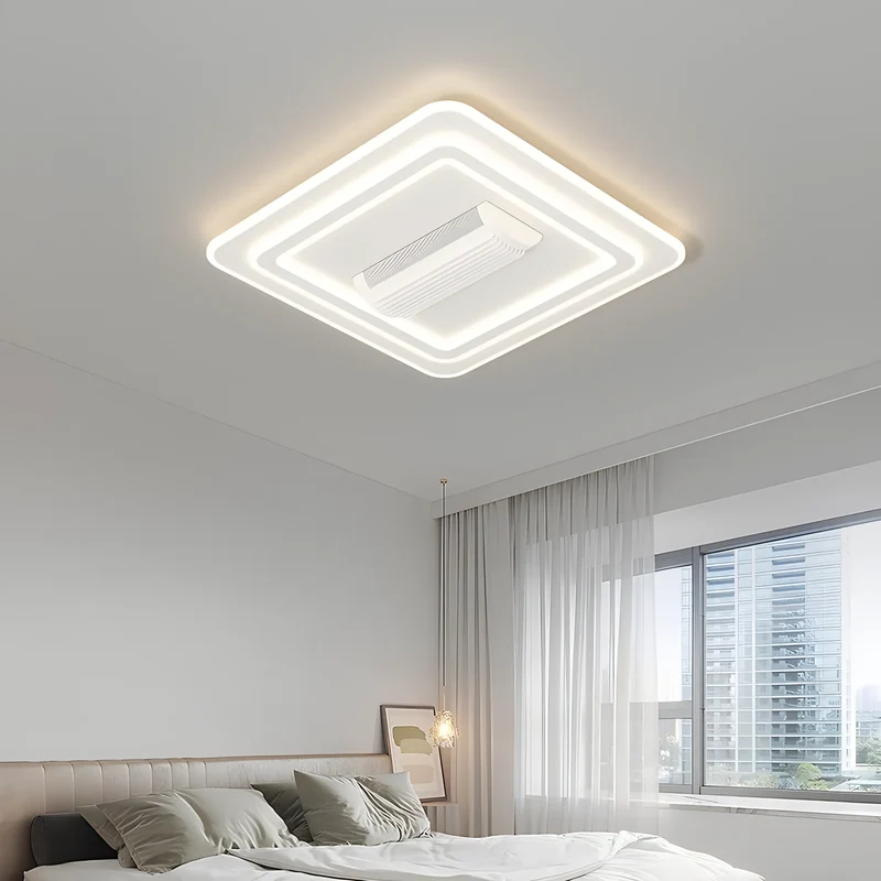 Moderner Klingenloser Deckenventilator mit Dimmbarem LED Licht für Wohnräume Sicher