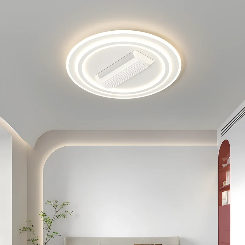 Moderner Klingenloser Deckenventilator mit Dimmbarem LED Licht für Wohnräume Sicher