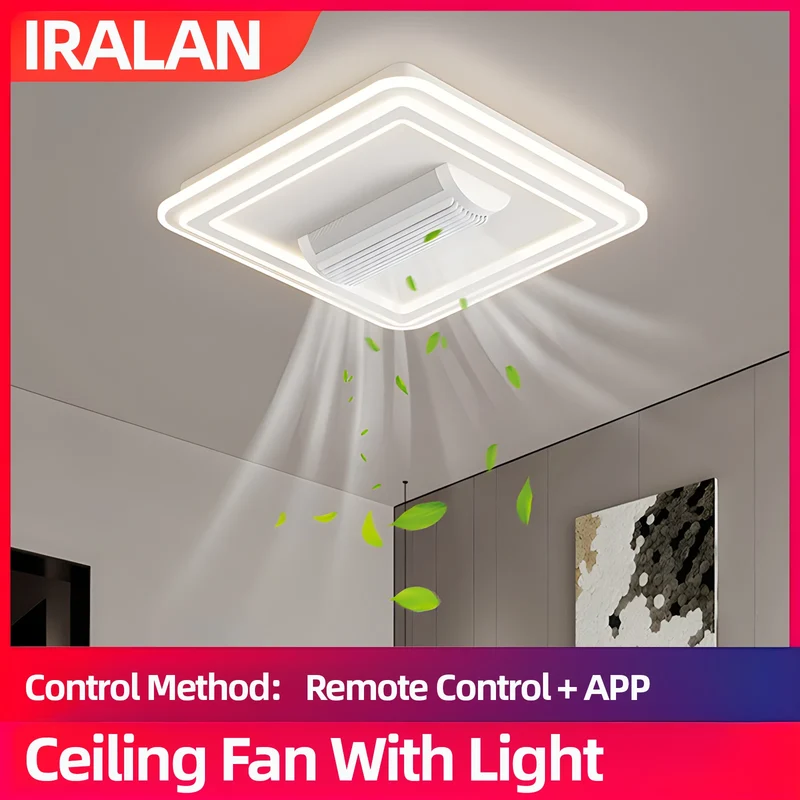 Moderner Klingenloser Deckenventilator mit Dimmbarem LED Licht für Wohnräume Sicher