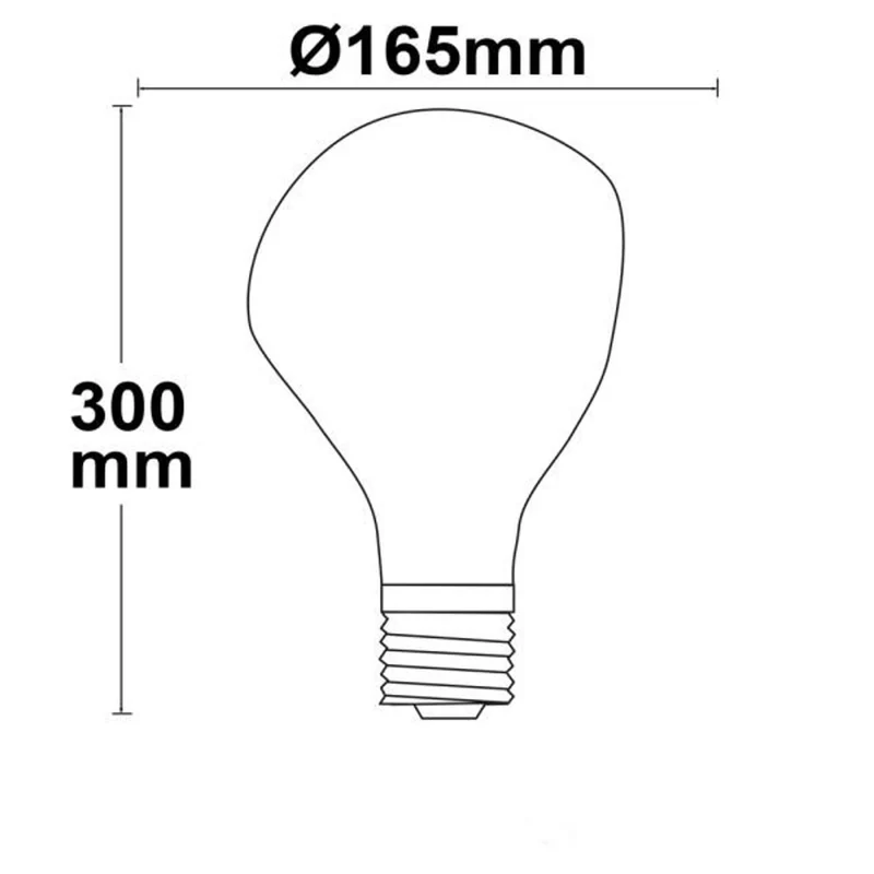 E27 LED Tropfen Smoky Ø16,5cm dimmbar 4W 2200K