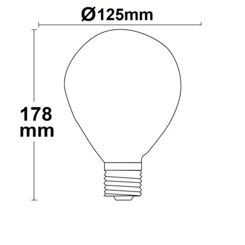 E27 LED Globe Smoky Ø12,5cm dimmbar 4W 2200K
