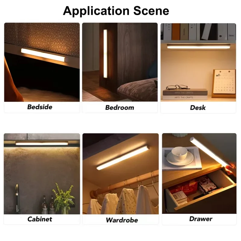 Tragbare Bewegungsmelder LED Lichtleiste für Küche und Kleiderschrank