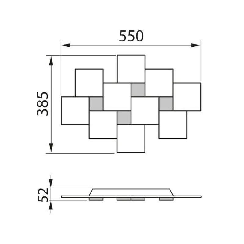 LED-Wand-/Deckenleuchte CREO, 4-flg.