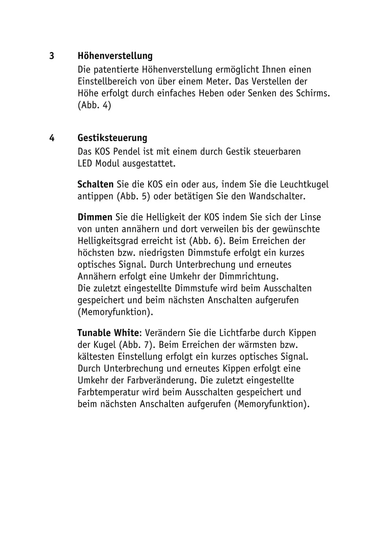 Pendelleuchte KOS Solo
