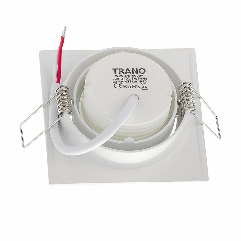 LED Einbaustrahler eckig schwenkbar 3W-6,5W 230V flach Spot Strahler 72-75mm
