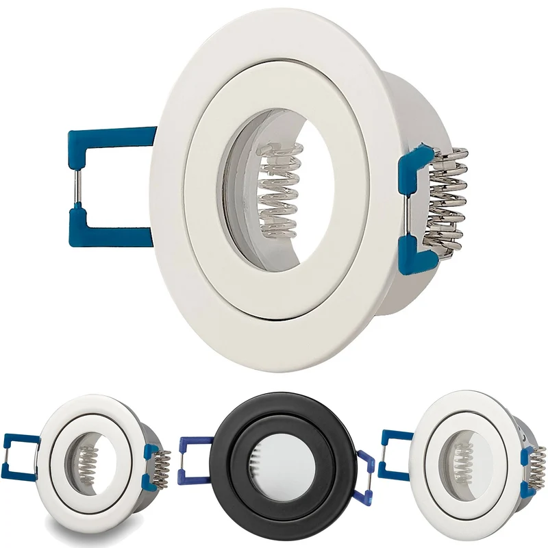 Einbaurahmen GU11 MR11 IP44 rund Bad Gehäuse 40mm Sauna Einbau-Spot Außen