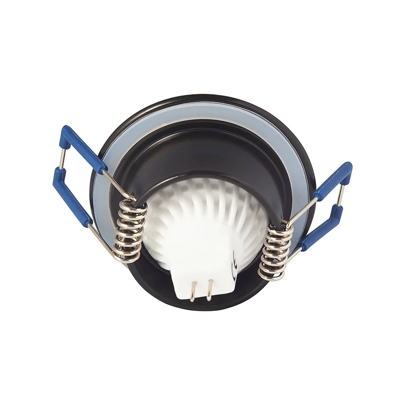 Einbaurahmen GU11 MR11 IP44 rund Bad Gehäuse 40mm Sauna Einbau-Spot Außen